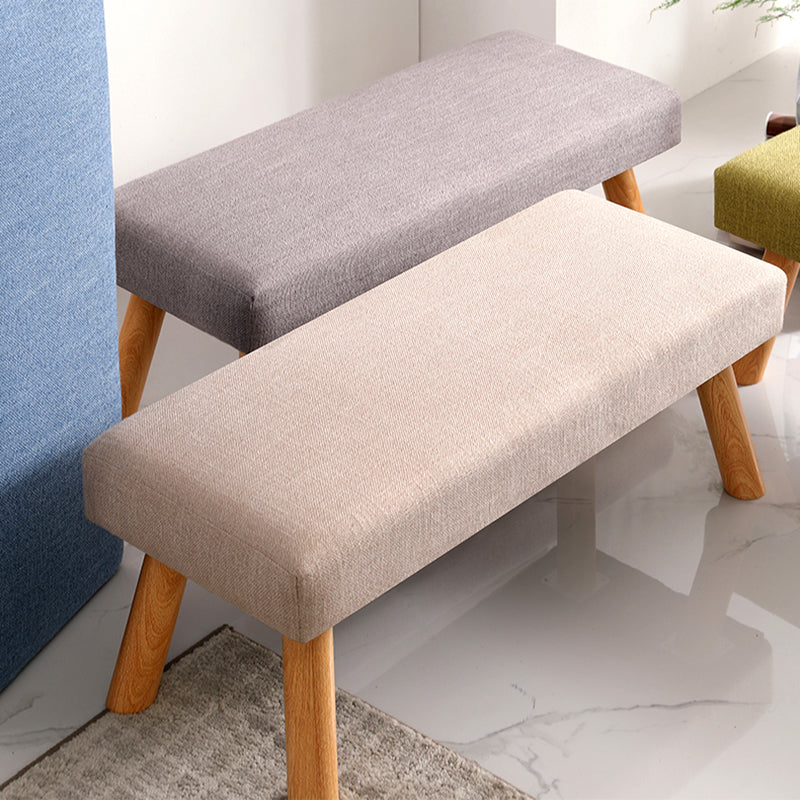 Contemporary Scratch Resistant Ottoman Rectangle Green Pine Wood Cube