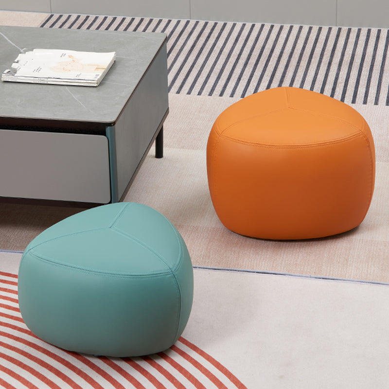 Forma de novedad moderna taburete otomano de cuero otomano para la sala de estar