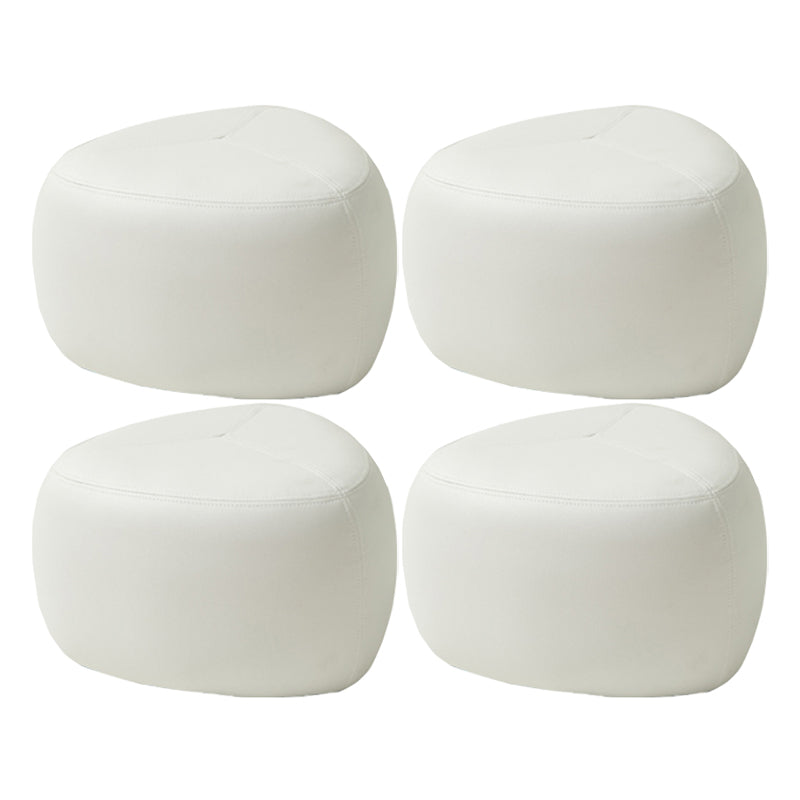 Forma de novedad moderna taburete otomano de cuero otomano para la sala de estar