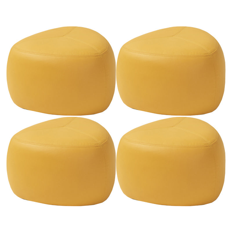 Forma de novedad moderna taburete otomano de cuero otomano para la sala de estar