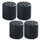 Modern Water Resistant Pouf Circular White Faux Leather Ottoman Black 4 Piece Set Clearhalo 'furn' 'furn_ottomans_poufs' 'Furniture' 'Living Room Furniture' 'Ottomans & Poufs' 'ottomans_poufs' 5851313