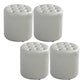 Modern Water Resistant Pouf Circular White Faux Leather Ottoman Grey 4 Piece Set Clearhalo 'furn' 'furn_ottomans_poufs' 'Furniture' 'Living Room Furniture' 'Ottomans & Poufs' 'ottomans_poufs' 5851318