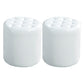Modern Water Resistant Pouf Circular White Faux Leather Ottoman White 2 Piece Set Clearhalo 'furn' 'furn_ottomans_poufs' 'Furniture' 'Living Room Furniture' 'Ottomans & Poufs' 'ottomans_poufs' 5851321