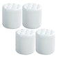 Modern Water Resistant Pouf Circular White Faux Leather Ottoman White 4 Piece Set Clearhalo 'furn' 'furn_ottomans_poufs' 'Furniture' 'Living Room Furniture' 'Ottomans & Poufs' 'ottomans_poufs' 5851322