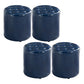 Modern Water Resistant Pouf Circular White Faux Leather Ottoman Blue 4 Piece Set Clearhalo 'furn' 'furn_ottomans_poufs' 'Furniture' 'Living Room Furniture' 'Ottomans & Poufs' 'ottomans_poufs' 5851325