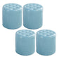 Modern Water Resistant Pouf Circular White Faux Leather Ottoman Light Blue 4 Piece Set Clearhalo 'furn' 'furn_ottomans_poufs' 'Furniture' 'Living Room Furniture' 'Ottomans & Poufs' 'ottomans_poufs' 5851328