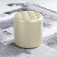 Modern Water Resistant Pouf Circular White Faux Leather Ottoman Champagne 1 Piece Clearhalo 'furn' 'furn_ottomans_poufs' 'Furniture' 'Living Room Furniture' 'Ottomans & Poufs' 'ottomans_poufs' 5851332