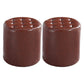 Modern Water Resistant Pouf Circular White Faux Leather Ottoman Red Brown 2 Piece Set Clearhalo 'furn' 'furn_ottomans_poufs' 'Furniture' 'Living Room Furniture' 'Ottomans & Poufs' 'ottomans_poufs' 5851336