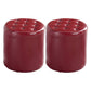 Modern Water Resistant Pouf Circular White Faux Leather Ottoman Burgundy 2 Piece Set Clearhalo 'furn' 'furn_ottomans_poufs' 'Furniture' 'Living Room Furniture' 'Ottomans & Poufs' 'ottomans_poufs' 5851339