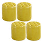Modern Water Resistant Pouf Circular White Faux Leather Ottoman Lemon Yellow 4 Piece Set Clearhalo 'furn' 'furn_ottomans_poufs' 'Furniture' 'Living Room Furniture' 'Ottomans & Poufs' 'ottomans_poufs' 5851343