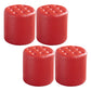 Modern Water Resistant Pouf Circular White Faux Leather Ottoman Watermelon Red 4 Piece Set Clearhalo 'furn' 'furn_ottomans_poufs' 'Furniture' 'Living Room Furniture' 'Ottomans & Poufs' 'ottomans_poufs' 5851349