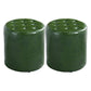 Modern Water Resistant Pouf Circular White Faux Leather Ottoman Dark Army Green 2 Piece Set Clearhalo 'furn' 'furn_ottomans_poufs' 'Furniture' 'Living Room Furniture' 'Ottomans & Poufs' 'ottomans_poufs' 5851351
