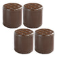Modern Water Resistant Pouf Circular White Faux Leather Ottoman Dark Brown 4 Piece Set Clearhalo 'furn' 'furn_ottomans_poufs' 'Furniture' 'Living Room Furniture' 'Ottomans & Poufs' 'ottomans_poufs' 5851355