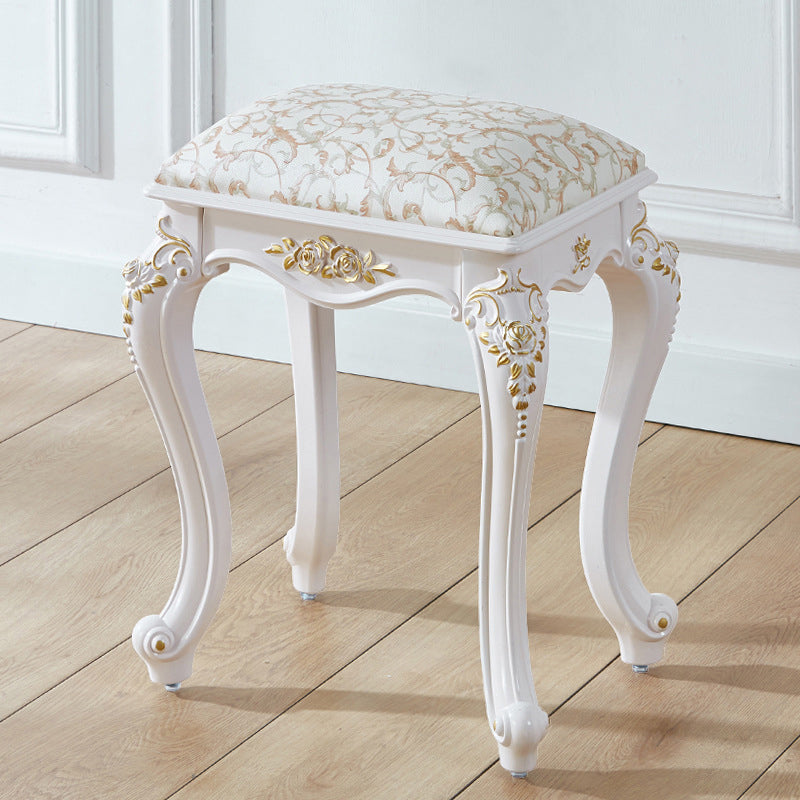 Vintage PU Leather Ottoman Plain Rectangle Stain Resistant Pouf Chair Golden 1 Piece Clearhalo 'furn' 'furn_ottomans_poufs' 'Furniture' 'Living Room Furniture' 'Ottomans & Poufs' 'ottomans_poufs' 5851376