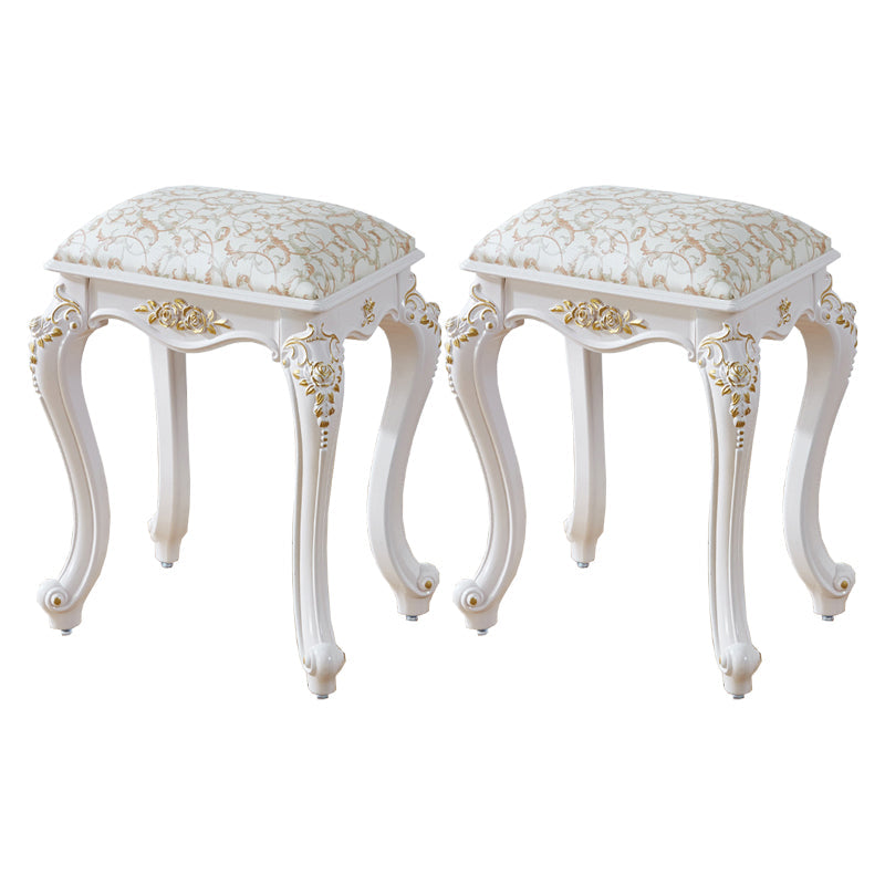 Vintage PU Leather Ottoman Plain Rectangle Stain Resistant Pouf Chair Golden 2 Piece Set Clearhalo 'furn' 'furn_ottomans_poufs' 'Furniture' 'Living Room Furniture' 'Ottomans & Poufs' 'ottomans_poufs' 5851377