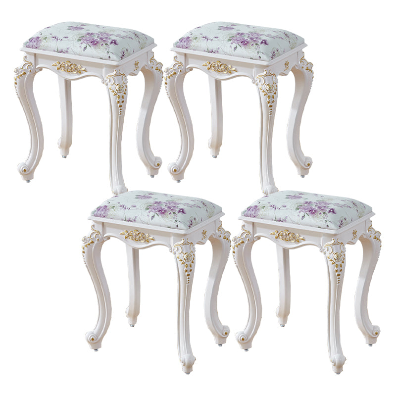 Vintage PU Leather Ottoman Plain Rectangle Stain Resistant Pouf Chair Purple Gold 4 Piece Set Clearhalo 'furn' 'furn_ottomans_poufs' 'Furniture' 'Living Room Furniture' 'Ottomans & Poufs' 'ottomans_poufs' 5851381