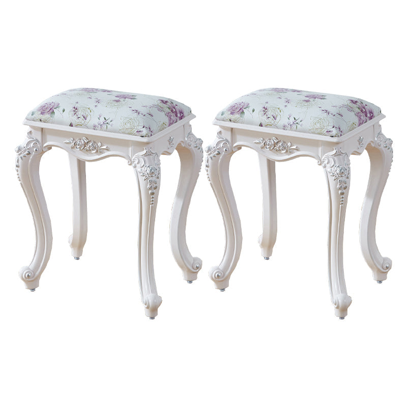 Vintage PU Leather Ottoman Plain Rectangle Stain Resistant Pouf Chair Purple Silver 2 Piece Set Clearhalo 'furn' 'furn_ottomans_poufs' 'Furniture' 'Living Room Furniture' 'Ottomans & Poufs' 'ottomans_poufs' 5851383