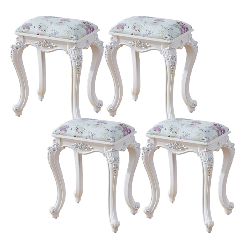 Vintage PU Leather Ottoman Plain Rectangle Stain Resistant Pouf Chair Purple Silver 4 Piece Set Clearhalo 'furn' 'furn_ottomans_poufs' 'Furniture' 'Living Room Furniture' 'Ottomans & Poufs' 'ottomans_poufs' 5851384