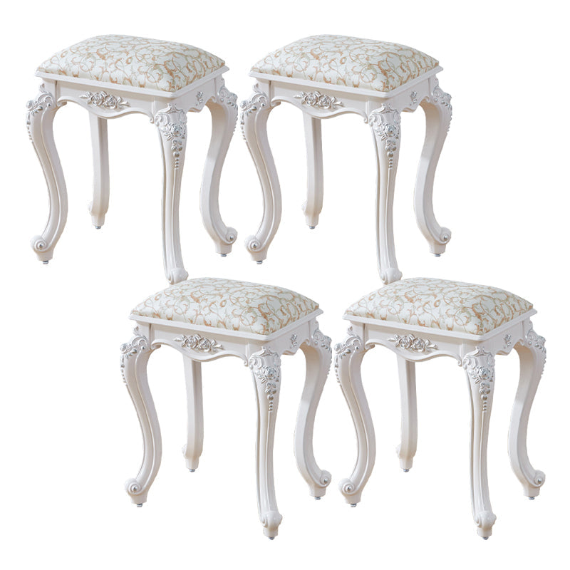 Vintage PU Leather Ottoman Plain Rectangle Stain Resistant Pouf Chair Yellow-Silver 4 Piece Set Clearhalo 'furn' 'furn_ottomans_poufs' 'Furniture' 'Living Room Furniture' 'Ottomans & Poufs' 'ottomans_poufs' 5851405