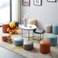 Modern Round Ottoman Pouf Genuine Leather Solid Water Resistant Ottoman for Children Clearhalo 'furn' 'furn_ottomans_poufs' 'Furniture' 'Living Room Furniture' 'Ottomans & Poufs' 'ottomans_poufs' 5851410