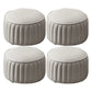 Modern Round Ottoman Pouf Genuine Leather Solid Water Resistant Ottoman for Children Grey 4 Piece Set Clearhalo 'furn' 'furn_ottomans_poufs' 'Furniture' 'Living Room Furniture' 'Ottomans & Poufs' 'ottomans_poufs' 5851411