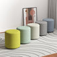 Contemporary Footstool Ottoman Fabric Upholstered Solid Color Round Ottoman Clearhalo 'furn' 'furn_ottomans_poufs' 'Furniture' 'Living Room Furniture' 'Ottomans & Poufs' 'ottomans_poufs' 5851459