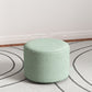 Contemporary Footstool Ottoman Fabric Upholstered Solid Color Round Ottoman 11"L x 11"W x 8"H Green 1 Piece Clearhalo 'furn' 'furn_ottomans_poufs' 'Furniture' 'Living Room Furniture' 'Ottomans & Poufs' 'ottomans_poufs' 5851470