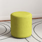 Contemporary Footstool Ottoman Fabric Upholstered Solid Color Round Ottoman 11"L x 11"W x 11"H Yellow-Green 1 Piece Clearhalo 'furn' 'furn_ottomans_poufs' 'Furniture' 'Living Room Furniture' 'Ottomans & Poufs' 'ottomans_poufs' 5851494