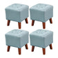 Dark Brown Leather Standard Square Stain Resistant Indoor Standard Light Blue 4 Piece Set Clearhalo 'furn' 'furn_ottomans_poufs' 'Furniture' 'Living Room Furniture' 'Ottomans & Poufs' 'ottomans_poufs' 5851728