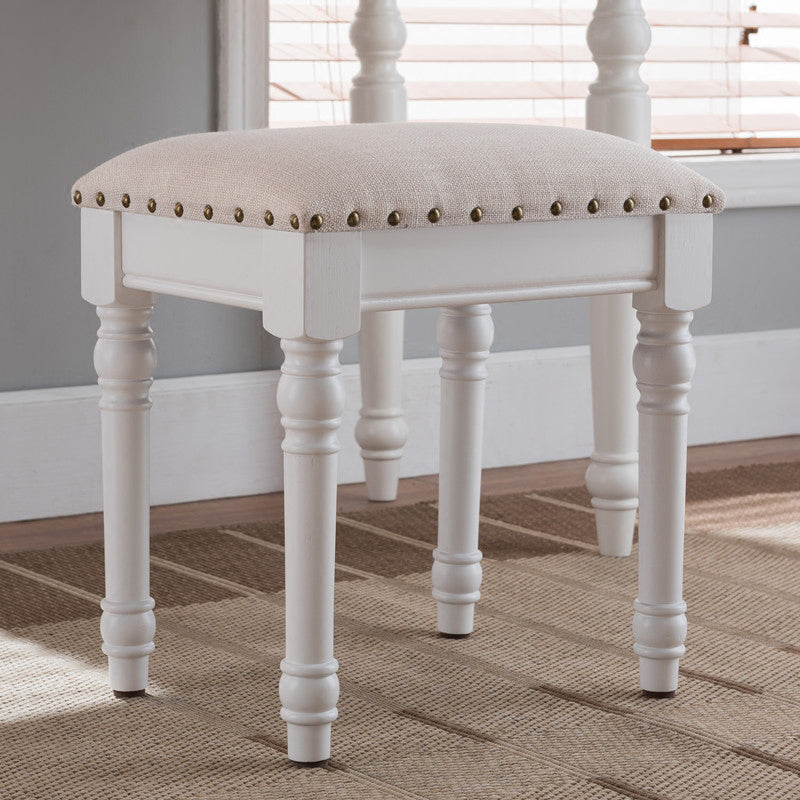 French Country Ottoman Rectangle Standard with Nailhead Trim Faux Leather Solid Ottoman Clearhalo 'furn' 'furn_ottomans_poufs' 'Furniture' 'Living Room Furniture' 'Ottomans & Poufs' 'ottomans_poufs' 5851748