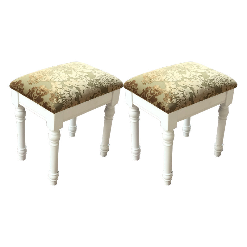 French Country Ottoman Rectangle Standard with Nailhead Trim Faux Leather Solid Ottoman White 2 Piece Set Beige Clearhalo 'furn' 'furn_ottomans_poufs' 'Furniture' 'Living Room Furniture' 'Ottomans & Poufs' 'ottomans_poufs' 5851751