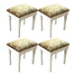 French Country Ottoman Rectangle Standard with Nailhead Trim Faux Leather Solid Ottoman White 4 Piece Set Beige Clearhalo 'furn' 'furn_ottomans_poufs' 'Furniture' 'Living Room Furniture' 'Ottomans & Poufs' 'ottomans_poufs' 5851753