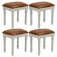 French Country Ottoman Rectangle Standard with Nailhead Trim Faux Leather Solid Ottoman Yellow 4 Piece Set Beige Clearhalo 'furn' 'furn_ottomans_poufs' 'Furniture' 'Living Room Furniture' 'Ottomans & Poufs' 'ottomans_poufs' 5851758