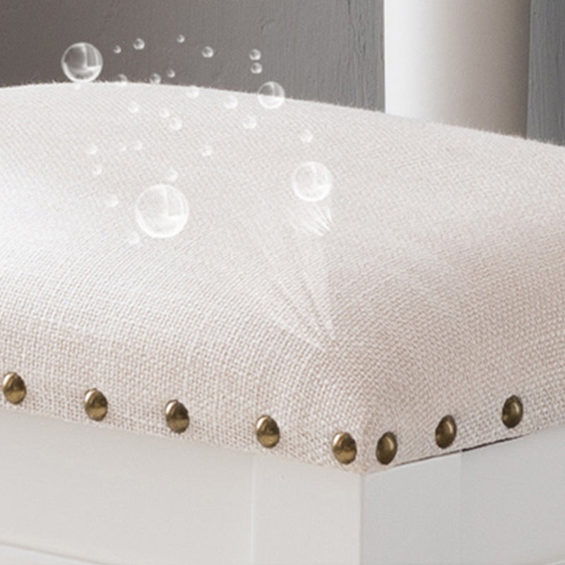 French Country Ottoman Rectangle Standard with Nailhead Trim Faux Leather Solid Ottoman Clearhalo 'furn' 'furn_ottomans_poufs' 'Furniture' 'Living Room Furniture' 'Ottomans & Poufs' 'ottomans_poufs' 5851759