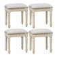 French Country Ottoman Rectangle Standard with Nailhead Trim Faux Leather Solid Ottoman Beige 4 Piece Set Beige Clearhalo 'furn' 'furn_ottomans_poufs' 'Furniture' 'Living Room Furniture' 'Ottomans & Poufs' 'ottomans_poufs' 5851768