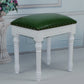 French Country Ottoman Rectangle Standard with Nailhead Trim Faux Leather Solid Ottoman Green 1 Piece White Clearhalo 'furn' 'furn_ottomans_poufs' 'Furniture' 'Living Room Furniture' 'Ottomans & Poufs' 'ottomans_poufs' 5851775