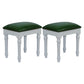 French Country Ottoman Rectangle Standard with Nailhead Trim Faux Leather Solid Ottoman Green 2 Piece Set White Clearhalo 'furn' 'furn_ottomans_poufs' 'Furniture' 'Living Room Furniture' 'Ottomans & Poufs' 'ottomans_poufs' 5851776