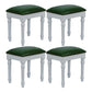 French Country Ottoman Rectangle Standard with Nailhead Trim Faux Leather Solid Ottoman Green 4 Piece Set White Clearhalo 'furn' 'furn_ottomans_poufs' 'Furniture' 'Living Room Furniture' 'Ottomans & Poufs' 'ottomans_poufs' 5851777