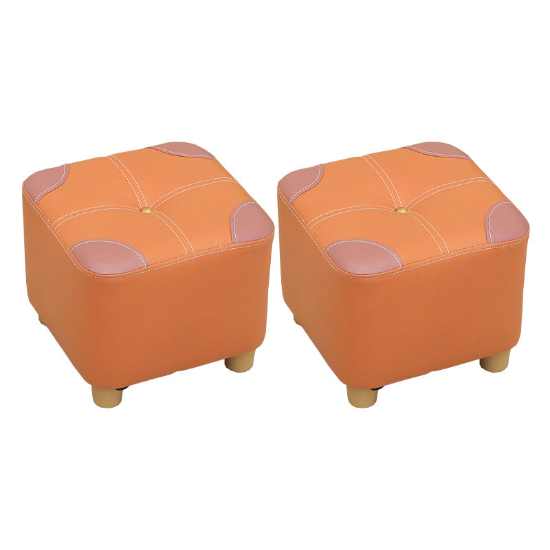 Naranja moderna estándar de color cuadrado estándar de cuero para salón