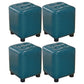 Trendy Leather Ottoman Plain Square Leather Foot Indoor Stool Ottoman 13"L x 13"W x 15"H Blue 4 Piece Set Clearhalo 'furn' 'furn_ottomans_poufs' 'Furniture' 'Living Room Furniture' 'Ottomans & Poufs' 'ottomans_poufs' 5851891