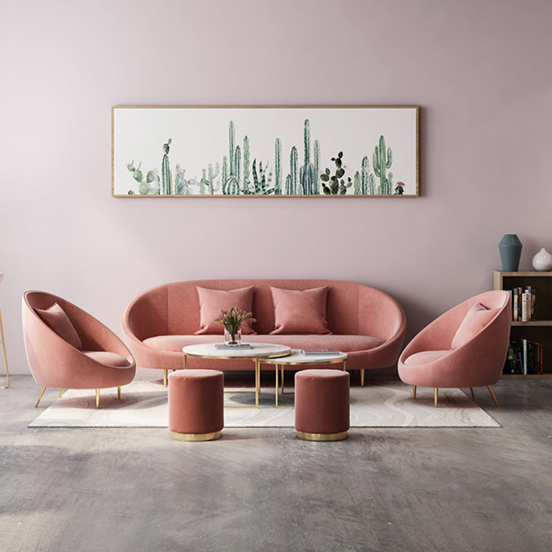 Modern Scratch Resistant Standard Round Velvet Indoor Standard