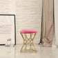 Glam Velvet Ottoman Plain Round Metal Frame Foot Stool Ottoman Clearhalo 'furn' 'furn_ottomans_poufs' 'Furniture' 'Living Room Furniture' 'Ottomans & Poufs' 'ottomans_poufs' 5852017