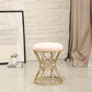 Glam Velvet Ottoman Plain Round Metal Frame Foot Stool Ottoman Clearhalo 'furn' 'furn_ottomans_poufs' 'Furniture' 'Living Room Furniture' 'Ottomans & Poufs' 'ottomans_poufs' 5852021