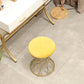 Glam Velvet Ottoman Plain Round Metal Frame Foot Stool Ottoman Clearhalo 'furn' 'furn_ottomans_poufs' 'Furniture' 'Living Room Furniture' 'Ottomans & Poufs' 'ottomans_poufs' 5852026