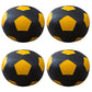 Geometric Print Ottoman Pouf Scratch Resistant Specialty Faux Leather Ottoman Yellow Black 4 Piece Set Clearhalo 'furn' 'furn_ottomans_poufs' 'Furniture' 'Living Room Furniture' 'Ottomans & Poufs' 'ottomans_poufs' 5852072