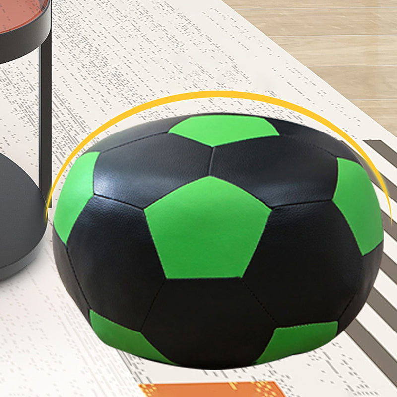 Geometric Print Ottoman Pouf Scratch Resistant Specialty Faux Leather Ottoman Clearhalo 'furn' 'furn_ottomans_poufs' 'Furniture' 'Living Room Furniture' 'Ottomans & Poufs' 'ottomans_poufs' 5852077