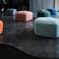 Contemporary Footstool Ottoman Suede Upholstered Solid Color Pentagon Ottoman Clearhalo 'furn' 'furn_ottomans_poufs' 'Furniture' 'Living Room Furniture' 'Ottomans & Poufs' 'ottomans_poufs' 5852179