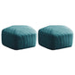 Contemporary Footstool Ottoman Suede Upholstered Solid Color Pentagon Ottoman 18"L x 18"W x 12"H Green 2 Piece Set Clearhalo 'furn' 'furn_ottomans_poufs' 'Furniture' 'Living Room Furniture' 'Ottomans & Poufs' 'ottomans_poufs' 5852180