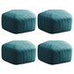 Contemporary Footstool Ottoman Suede Upholstered Solid Color Pentagon Ottoman 18"L x 18"W x 12"H Green 4 Piece Set Clearhalo 'furn' 'furn_ottomans_poufs' 'Furniture' 'Living Room Furniture' 'Ottomans & Poufs' 'ottomans_poufs' 5852182