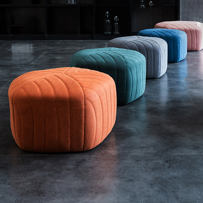 Contemporary Footstool Ottoman Suede Upholstered Solid Color Pentagon Ottoman Clearhalo 'furn' 'furn_ottomans_poufs' 'Furniture' 'Living Room Furniture' 'Ottomans & Poufs' 'ottomans_poufs' 5852183